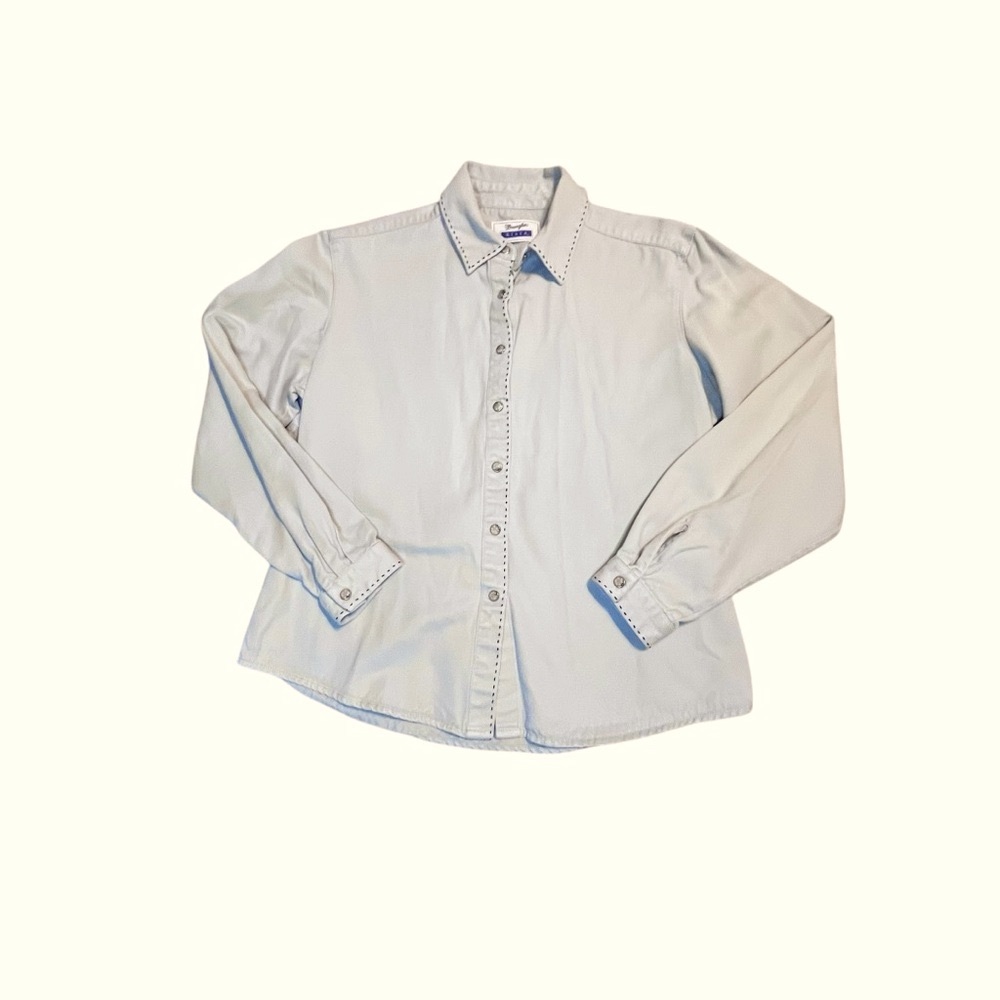 Wrangler Riata Western Button-Up Shirt, Contrast Stitching, Women’s Size Small